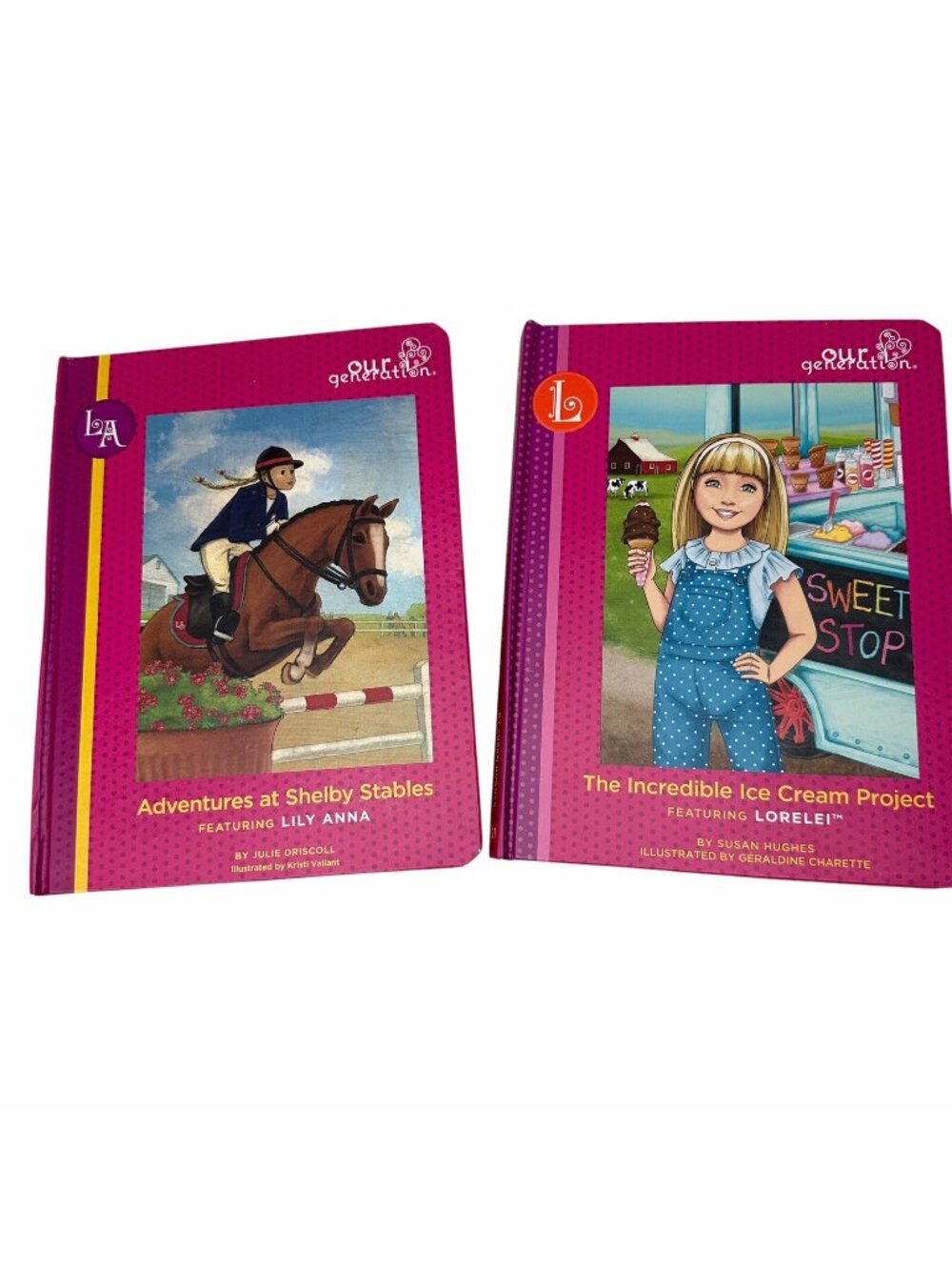 Our Generation Book Lot Lorelei Lily Anna 2 Hardcover First Edition Doll Books